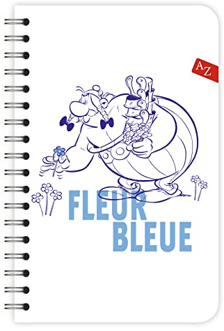 Clairefontaine 813056C - Asterix 5, Adressbuch / Vokabelheft mit Spiralbindung, 11x17 cm, 50 Blatt, liniert, 90g, Motive sortiert, 1 Stück