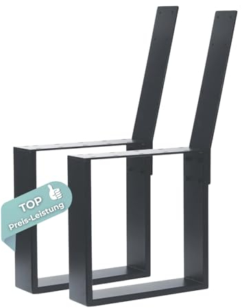 HAGO24 Bankgestell in Anthrazit I hochwertige Bank Füße aus Stahl I Bankbeine für Sitzbank mit Rückenlehne I DIY Metallgestell für Esszimmer-Bank & Gartenbank I rostfrei & wetterfest
