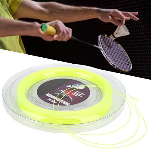 Badminton Saite, 200m 0,72 mm Nylon Hohe Flexibilität Badminton Saite Badmintonschläger Ersatzsaite Badmintonschläger Reparaturs Saite Sport Training Zubehör - Gelb