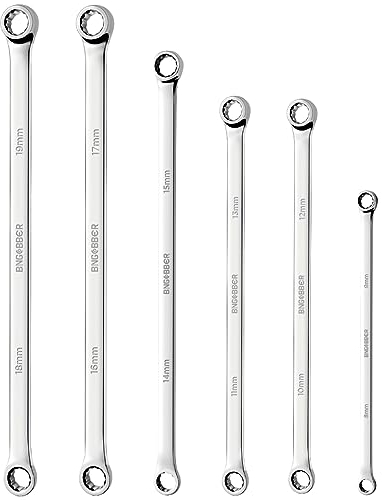 BINGCOBBER Set di chiavi lunghe, extra lunghe, set di chiavi ad anello lungo, 8-19 mm