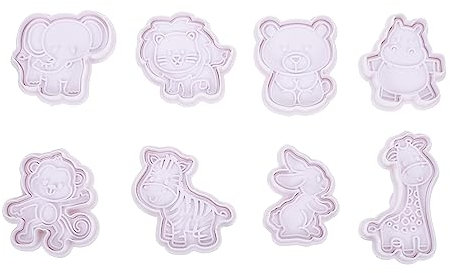 Zerodeko 8pcs Creative Animal Biscuit Mold Animal Baking Mold for Baking Fondant for Party Cookie and Biscuit Pressing