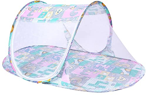 Kleinkind Baby Moskitonetz Zelt - Faltbare Baby-Krippe Tragbares Selbsttragendes ReißVerschluss Babyreisebett Krippen-Moskitonetz Mit Geeignet Familien- Outdoor-Reisen (Grün 110 * 65 * 60cm)