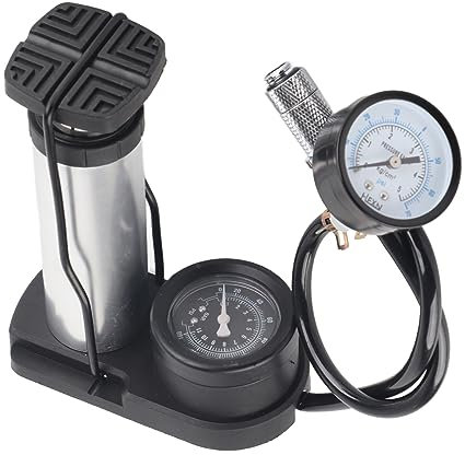 MUNEFE Probador De Fugas De Agua De Computadora con Barómetro Doble, Medidor De Presión De Aire del Sistema De Refrigeración, Probador De Presión para Sistema De Refrigeración por Agua