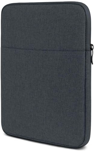 moex Funda para tablet Samsung Galaxy Tab S6 Lite con cremallera y compartimento para accesorios, funda de tela de nailon suave acolchada, funda minimalista para salpicadero, antracita