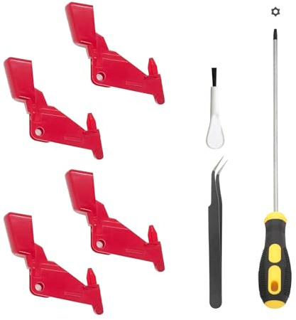 Hather 4-Pack Upgraded Trigger Switch Button Replacement for Dyson V10, V11, SV12, SV14 - Includes Extended Screwdriver Tool Set