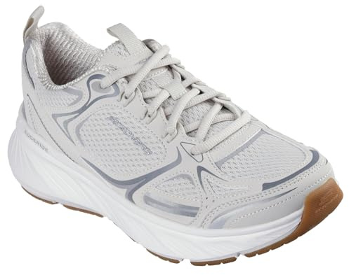 Skechers Edgeride Silver Eclipse Pink 150475 - Tenis para Mujer, Ribete de Malla Natural Duraleather, 40 EU