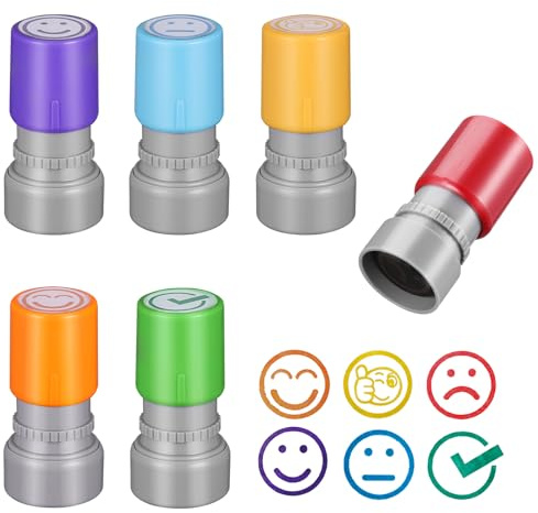 JIANTA 6 Pcs Teacher Stamps, Self-Inking Rubber Stamps, Encourage Teachers Encourage Children