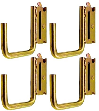 Gancho E Track J,Gancho Etrack - Portaherramientas E Track de Hierro galvanizado 4 Piezas - Accesorios de riel E Vertical Percha de riel X Tipo E para Camiones, Garaje, Taller