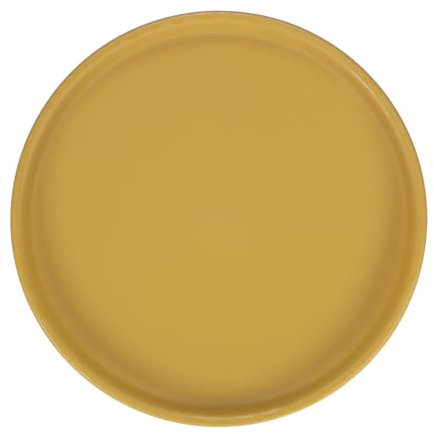 M METERXITY Vassoio per Piante in Ceramica, Vassoio Raccogli-Acqua per Piante da 6,3, Sottovaso per Piante da Interno/Esterno/Vassoio per Drenaggio Fiori [Giallo Rotondo]
