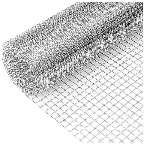 VXHCS Metallgitter, Edelstahl-Drahtgitter 6mm/0,6mm Unterstützt Geflügelnetz-Käfigzaun, Sicherheitsnetze für Geländer Volierendraht (1x15m/3.3x49.2ft)