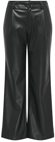 ONLY Faux Leather Pant OTW Onlheidi Pantalon en Cuir synthétique, Noir, L Femmes