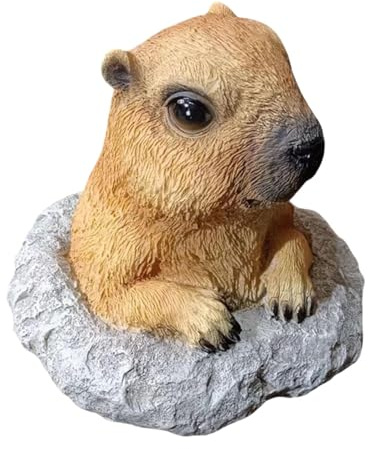Fenteer Statue de Marmotte de Jardin, Adorable Figurine Animale En Résine pour Pelouse, Porche, Patio