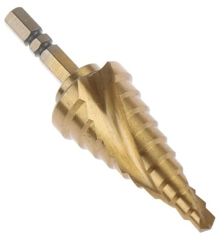 1 pz 6-25mm Trapano Accessori for legno Trapano conico Punta for trapano a gradini Trapano for metallo Senza sbavature Cono a gradini Fresa for fori rivestita in titanio