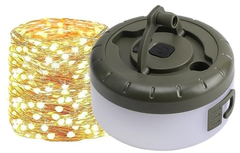 ycezw 8m Adjustable String Lights Camping Lights Outdoor Lighting for Party Patio Awning Garden Tent