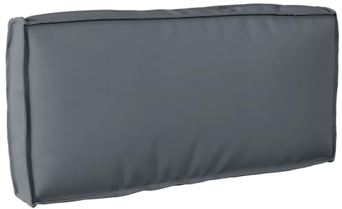 Cojín de Paleta para Respaldo Exterior, Tela Oxford Impermeable 80x40x12 cm, Relleno Suave para Jardín y Terraza, Diseño Moderno y Cómodo, Fácil Mantenimiento y Duradero