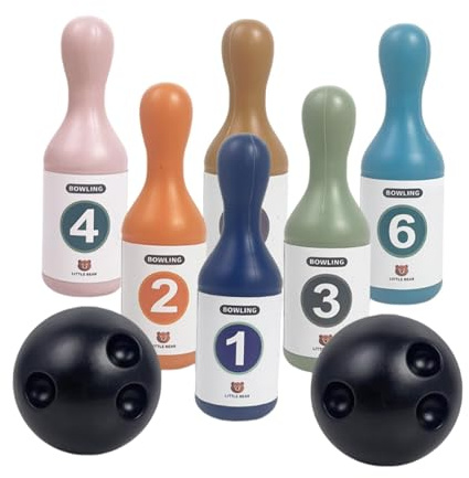 MagiDeal Bowling-Set für – drinnen und draußen – fördert die Hand-Augen-Koordination – Lernspiel – Geburtstagsgeschenk – Familienspiel –