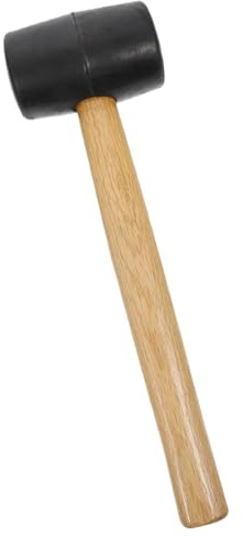 GLEAVI Rubber Head Mallet with Wooden Handle Small Non-Slip Rubber Mallet for Tile Installation and Carpentry for Flooring and DIY Tools