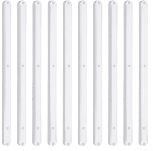 Set di guide per cassetti in plastica, 298 mm, per armadi e cassetti, meccanismo di scorrimento liscio, kit di ferramenta per mobili, nero e bianco (bianco)