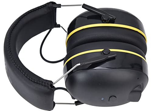 Dilwe Hearing Protection Earmuffs with Bluetooth 5.0 Noise Canceling Features for Gardening Outdoor Use Durable Black TPU+ABS