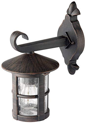 Brilliant Jordy Wandleuchte schwarz-rost-braun/gewischt 45582/60