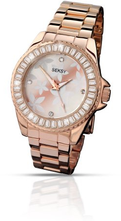 Seksy by Sekonda Women's Quartz Watch with Rose Gold Dial Display and Rose Gold Stainless Steel Bracelet 4655.37