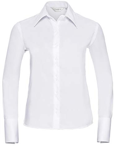 Russell Collection Bluse, Langarm, bügelfrei