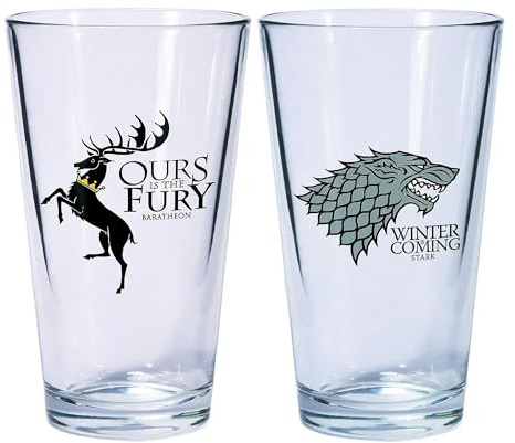 Dark Horse Deluxe Game of Thrones Lot de Verre à bière : Stark/Baratheon