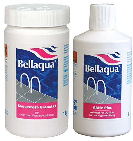 Bellaqua Spar-Set - 1x Sauerstoff-Granulat + 1x Aktivator chlorfreie Wasserpflege für Pools und Schwimmbecken von BAYROL