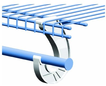 SuperSlide White Closet Rod Support Pack of 2
