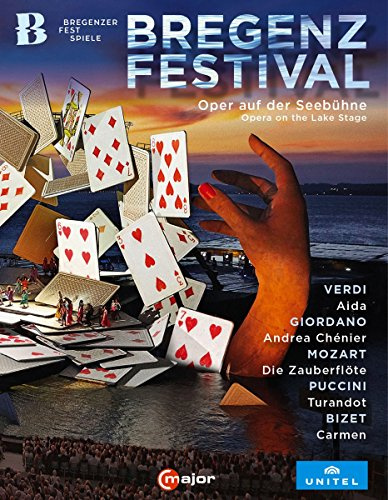Festival de Bregenz. Aïda-Andrea Chénier-La Flûte enchantée-Turandot-Carmen. Rizzi, Schirmer, Summers, Carignani. [Blu-Ray]