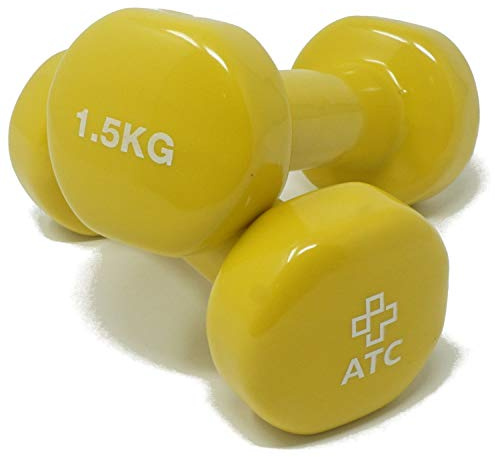ATC Handels GmbH Hanteln aus Vinyl 1 Paar - Kurzhanteln, Kurzhantelset, Krafttraining, kleine Hanteln für Gymnastik, Rehasport, Fitness und Aerobic