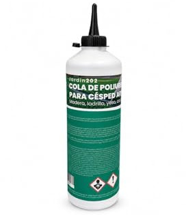 JARDIN202 - Cola de Poliuretano | Pegamento monocomponente para cesped artificial y Cauchos | Biberon | Resistente a la Humedad | 750g