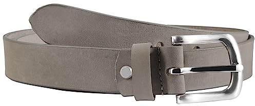 Leonardo Verrelli Damen-Gürtel Leder, verschiedene Farben, Business, kürzbar, Bundweite 75-125 cm 3100056-3100063 (Dunkelgrau, Bundweite: 85 cm - Gesamtlänge: 100 cm)