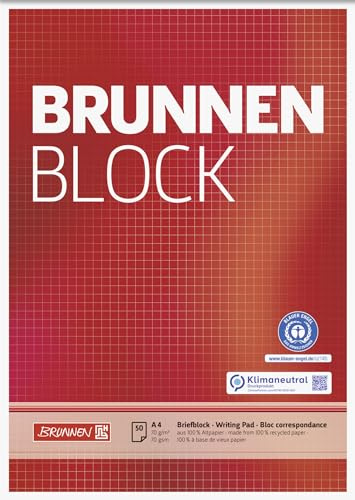 10X BRUNNEN Briefblock A4 70g kariert RCP