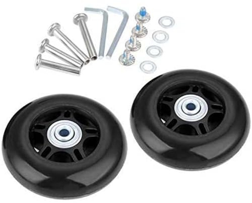 N/W Lovetao rollen für Gepäck, Koffer, 45 x 18 mm, mit ABEC 608zz Inline Outdoor Skate räder, ein Satz von (2) Rollen (OD:45 W: 18 ID:6 Achsen: 30 & 35)