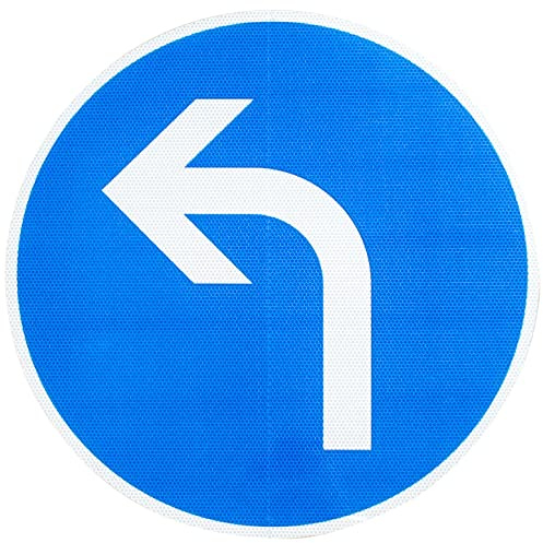 Original Verkehrsschild RA2 Nr. 209-10 Vorgeschriebene Fahrtrichtung links 600 mm StVO RSA-21 RAL Straßenschild Baustellenschild Verkehrszeichen Verkehrsschilder Straßenschilder Schild Schilder