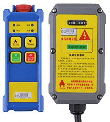 KAVJU 4 canales de control remoto industrial inalámbrico IP67 impermeable elevador grúa control elevación 220 V 380 V 12 V arriba abajo (color: BD-B2S-1F1S, tamaño: DC36V)