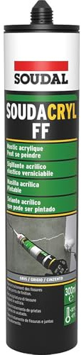SOUDAL Mastic acrylique blanc - Soudacryl FF 300ml - Droguerie