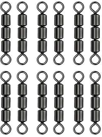 SWYSGS 12 Stück Dreifachwirbel Angeln,Wirbel Angeln Forellen Angeln Angel-Zubehör Set Wirbelsortiment Angelwirbel,dreifachwirbel forelle,powerbait,tonnenwirbel angeln,dreifachwirbel angeln