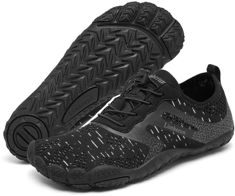 Limberun Unisex Wasserschuhe für Damen und Herren Barfuss Schuhe Badeschuhe Herren Damen Schwimmschuhe Schwarz41
