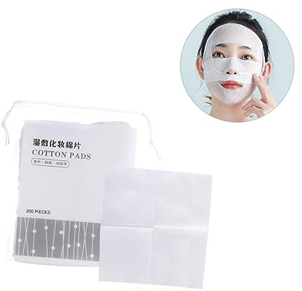 FRCOLOR Thin Stretchable Makeup Cotton Pads for Facial Cleansing and Hydrating Compress, Soft Cosmetic Pads for Women Skincare, Suitable for Makeup Removal and Toner Application