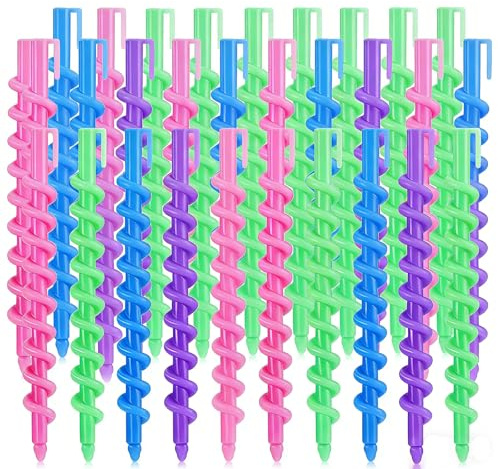 Yaphetss 26Pcs Spiral Hair Perm Rod Plastic Long Barber Hairdressing Styling Curling Perm Rod Hair Rollers Salon Tools for Women Girls 5.98 Inch, Radnom