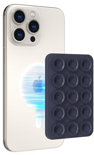 AHASTYLE Support Téléphone Ventouse Magnétique pour iPhone 18-12 Series | Poignée Silicone Amovible pour iPhone, Selfies/Vidéos Mains Libres pour Créateurs TikTok & Instagram