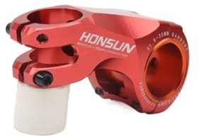 HTOGKKCG MTB Vorbau Fahrrad Vorbau Aluminium Legierung Riser Racing Zyklus Schwarz Rot 35mm/31,8mm CNC Fahrrad Griff Vorbau MTB Mountain Road Fahrrad Teile Vorbau Fahrrad (Color : Red)