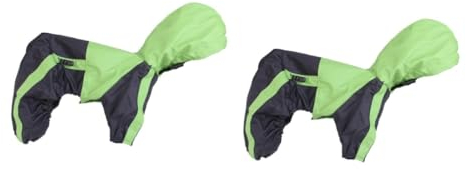 BESPORTBLE 2stücke Tiny Dog Raincoat Mit Kapuze Und Leicht s Grün Für Kleine Hunde Mit Knopfverschluss Und Bequemer Passform