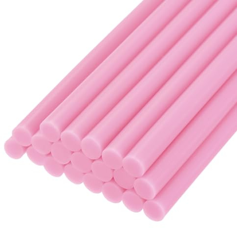 sourcing map 30pcs Mini Hot Glue Gun Sticks 7mm x 100mm High Sticky Small Hot Glue Sticks for Glue Gun, Pink