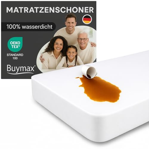 Buymax® Protège-Matelas 80x200 cm Imperméable Lot de 2 – Drap-Housse Alèse sans Bruit avec Élastiques Tout Autour, Respirant et Anti-Acarien, Housse Lavable Protection Literie Lit Simple