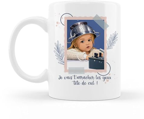 Encre et créations Mug céramique imprimé Tête de cul