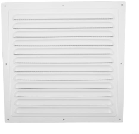 Duct Extractor Grill, Square White Louvered Wall Vent Grille, For Extractor Loft Fan Bathroom Pipe Cover For Wall Ceiling Bedroom Living Room(250x250mm)