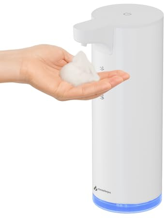 GentleJet EasyFoam Automatic Foaming Soap Dispenser Touchless Sensor, USB-C Rechargeable, 304 Stainless Steel, IPX5 Waterproof for Bathroom Kitchen Sink, 280 ml